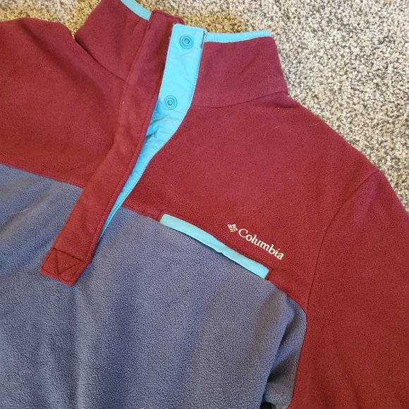 Columbia Color Block Quarter Snap Fleece (Size L) - Picture 2 of 4